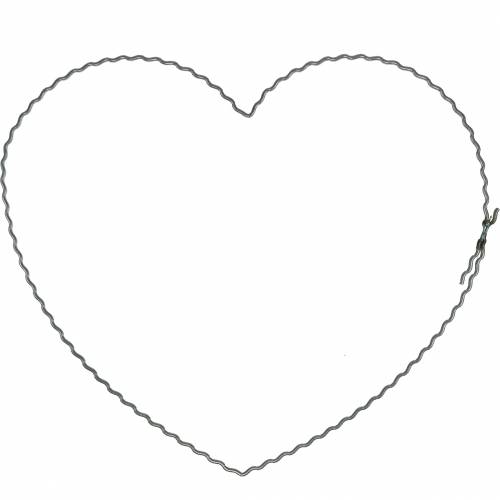 Itens Corações de arame 20 cm anéis ondulados coroa de coração 10 unidades