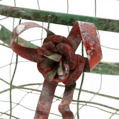 Floristik24 Saco de alça, cesta de metal, plantador de arame, cesta de plantador C 28,5 cm Alt 33 cm