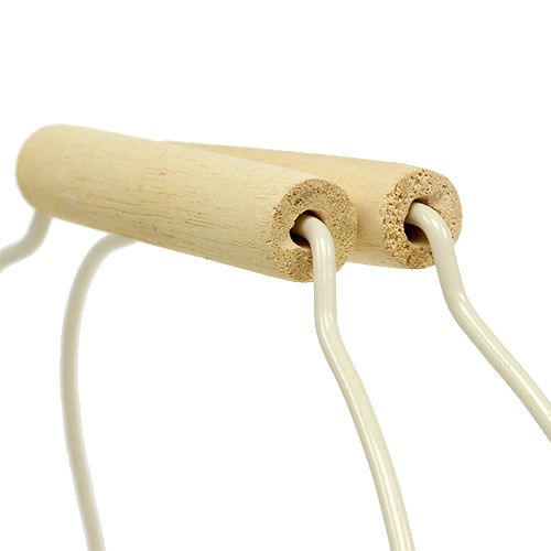 Floristik24 Cesta de arame oval com alça 27x18cm Alt13,5cm creme