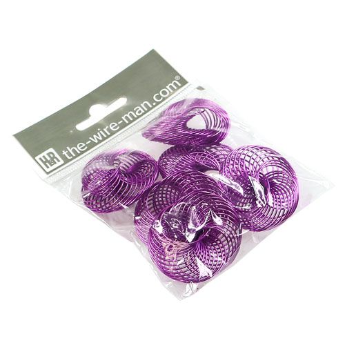 Floristik24 Rodas de fio de alfazema Ø4,5 cm 6 unidades