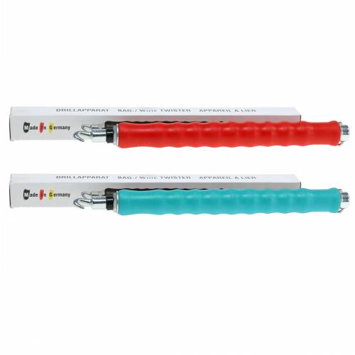 Floristik24 Dispositivo de perfuração Broca de arame DrillMaster Twister vermelho ou azul 31cm