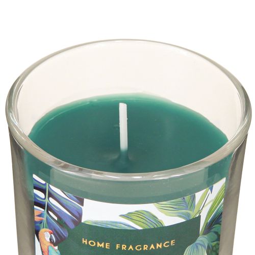 Itens Vela perfumada em frasco de vidro Vela Pepino-Eucalipto Verde Ø7cm