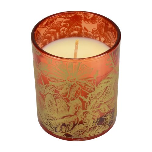 Itens Vela perfumada de Natal vela vermelha de vidro vela de Natal Ø7,5cm