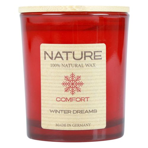 Itens Vela perfumada em vidro vela de cera natural Winter Dreams 85×70mm