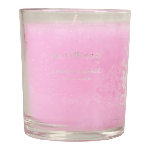 Vela perfumada em vidro vela perfumada flor de cerejeira rosa Alt.8cm