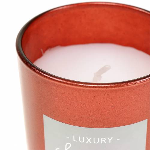 Floristik24 Vela perfumada em vidro cobre Ø7cm Alt.8,5cm 1 peça