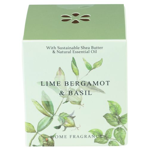 Itens Vela perfumada em copo de bergamota, limão e manjericão Ø7,5cm Alt.8,5cm