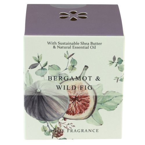 Itens Vela perfumada em vidro bergamota figo branco Ø7,5cm Alt.8,5cm