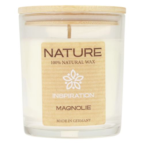 Vela perfumada em vidro cera natural Wenzel Candles Magnolia 85×70mm