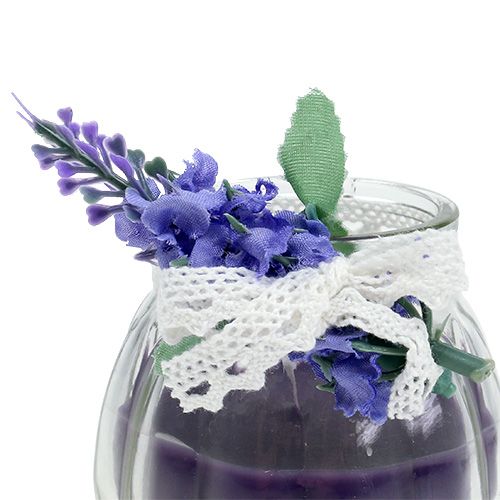 Floristik24 Velas perfumadas de lavanda em um copo de Ø7cm A7cm 2pçs