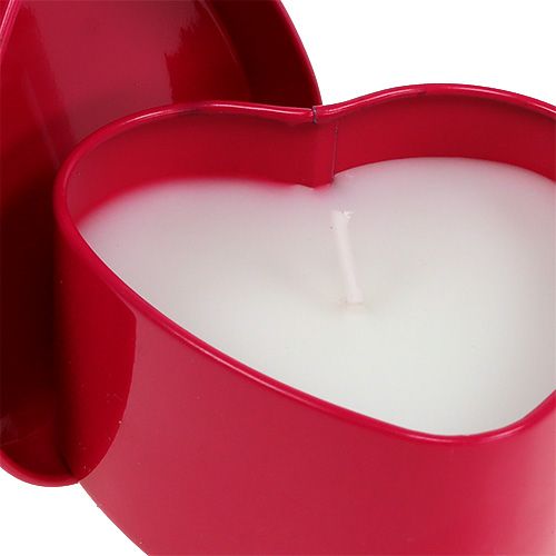 Floristik24 Vela perfumada formato de coração rosa 7cm x 3,5cm 1ud