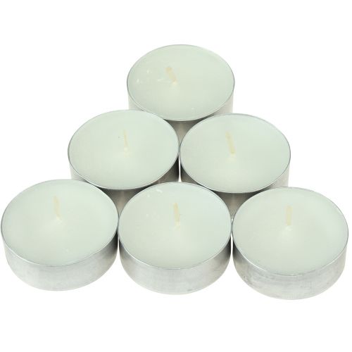 Itens Velas perfumadas lavanda camomila luzes de chá brancas Ø3,5cm 12 unidades