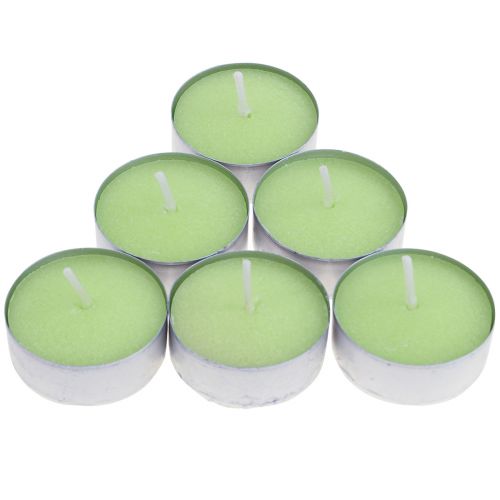 Floristik24 Velas perfumadas maçã, aroma tea light, vela aromatizante ambiente Ø3,5cm A1,5cm 18 un.