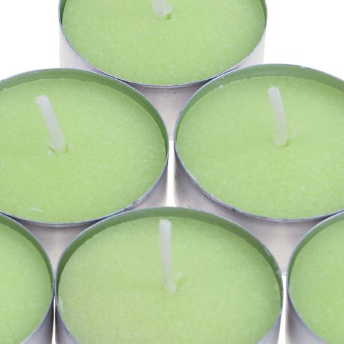 Itens Velas perfumadas maçã, aroma tea light, vela aromatizante ambiente Ø3,5cm A1,5cm 18 un.