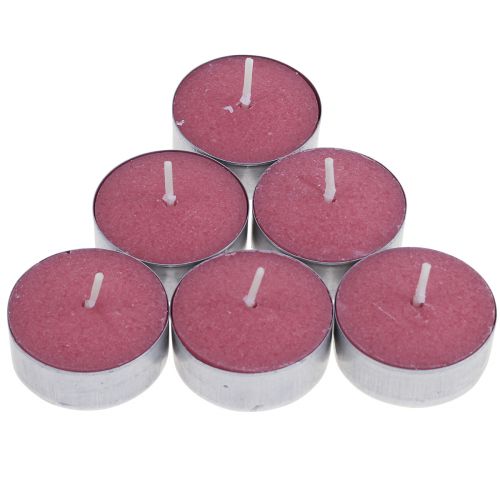 Itens Velas perfumadas morango, aroma tealight, vela perfumada ambiente Ø3,5cm A1,5cm 18 unid.