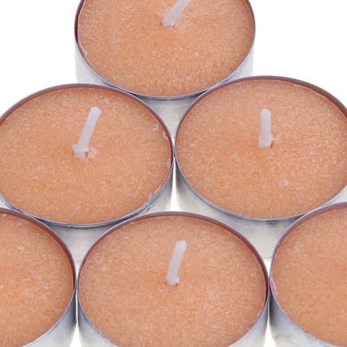 Itens Velas perfumadas laranja, aroma tea light, vela aromatizante ambiente Ø3,5cm A1,5cm 18 un.