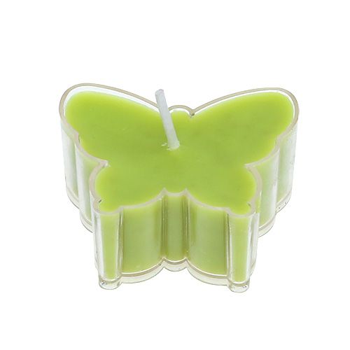 Floristik24 Borboleta de chá perfumada Ø4,8 cm H2 cm verde 6 unidades
