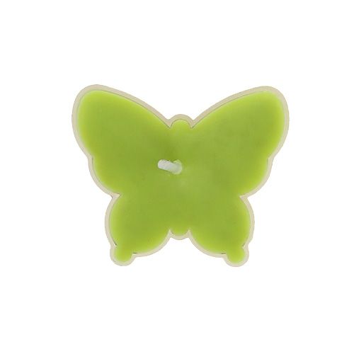 Floristik24 Borboleta de chá perfumada Ø4,8 cm H2 cm verde 6 unidades