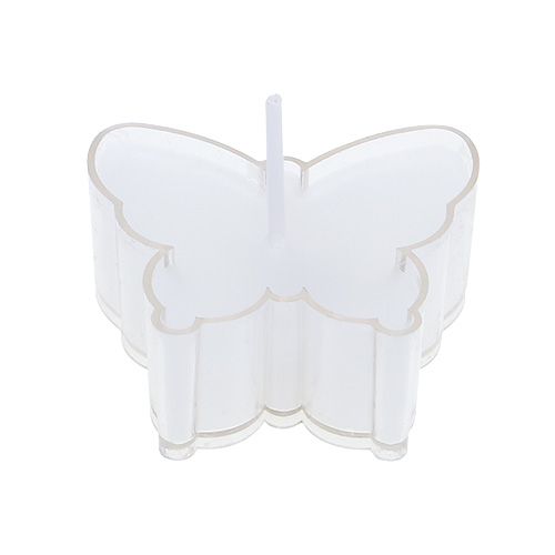Floristik24 Borboleta de chá perfumada Ø4,8 cm H2 cm branco 6 unidades