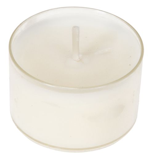 Itens Velas tealight com aroma de citronela para noites românticas em casa ou no jardim, 25 mm, 7 cm de altura, 18 unidades.