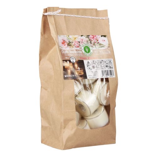 Itens Luzes de chá perfumadas Flor Fresca Luzes de chá perfumadas brancas Ø25cm 7h 18 un