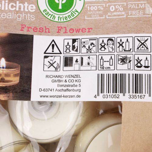 Itens Luzes de chá perfumadas Flor Fresca Luzes de chá perfumadas brancas Ø25cm 7h 18 un