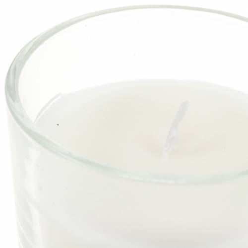 Floristik24 Vela perfumada em copo branco baunilha Ø8cm A10.5cm