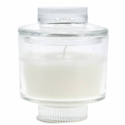 Floristik24 Vela perfumada em copo branco baunilha Ø8cm A10.5cm