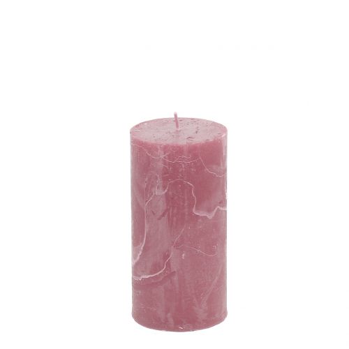 Itens Velas de cor sólida rosa antigo 50x100mm 4pcs