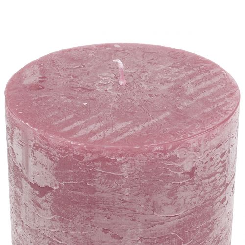 Itens Velas lisas rosa velho 60x100mm 4 un