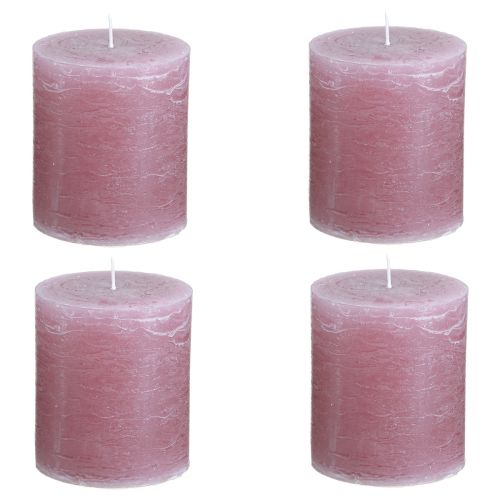 Itens Velas sólidas velas pilar rosa velhas 70×80mm 4 un