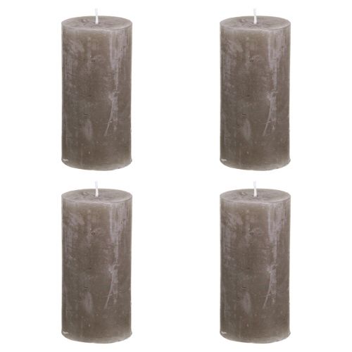 Itens Velas cor sólida velas pilar castanhas 50×100mm 4 un
