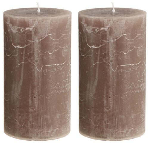 Itens Velas cor sólida velas pilar castanhas 85×150mm 2 un