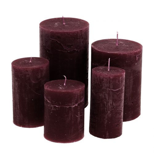 Itens Velas coloridas Borgonha tamanhos diferentes