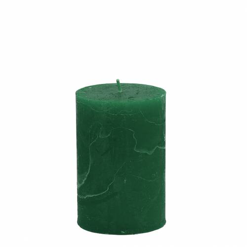 Velas coloridas sólidas verde escuro 70x100mm 4uds