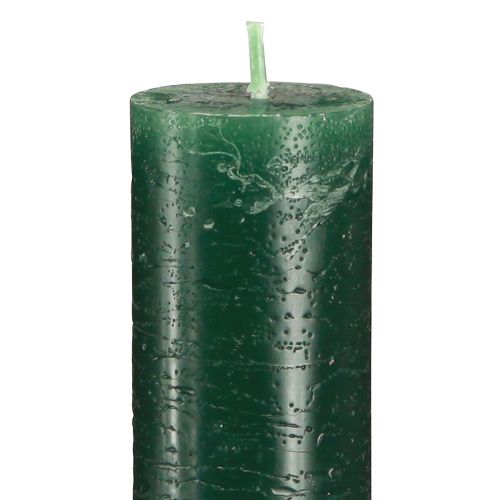 Itens Velas sólidas velas em bastão verde escuro 34x300mm 4 un