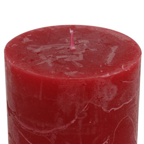 Itens Velas de cor sólida vermelho escuro 60x80mm 4pcs