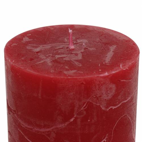 Itens Velas de cor sólida vermelho escuro 70x80mm 4pcs