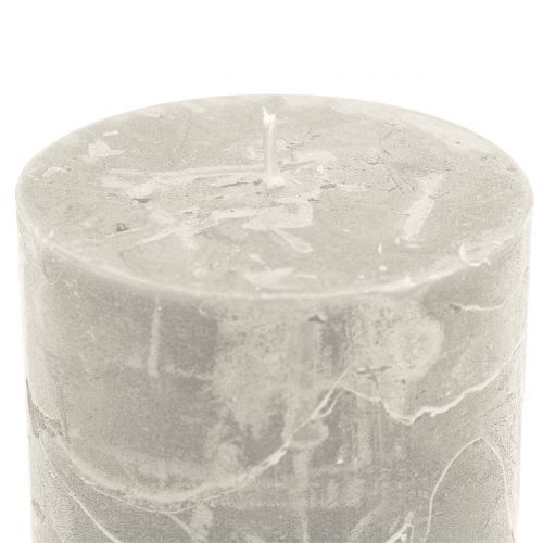 Itens Velas de cor sólida cinza 60x80mm 4 unidades