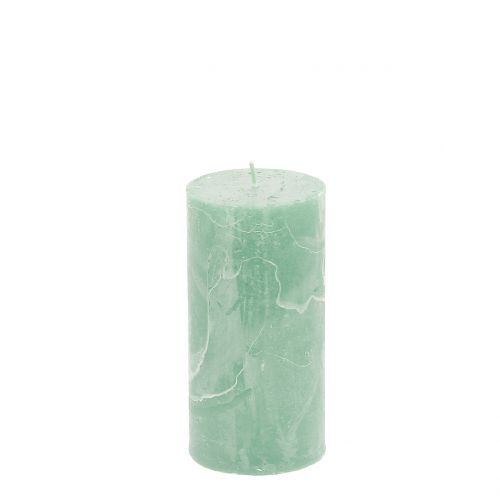 Itens Velas coloridas sólidas verde claro 50x100mm 4uds