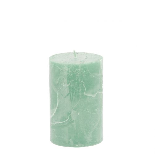 Floristik24 Velas sólidas verde claro 60x100mm 4 un