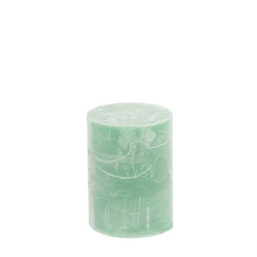 Velas de cor sólida verde claro 60x80mm 4 un