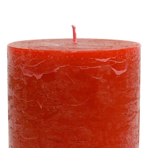 Itens Velas de cor sólida laranja 85x150mm 2pcs