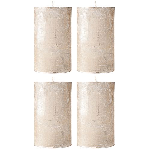 Itens Velas de cor sólida platina 60x100mm 4pcs