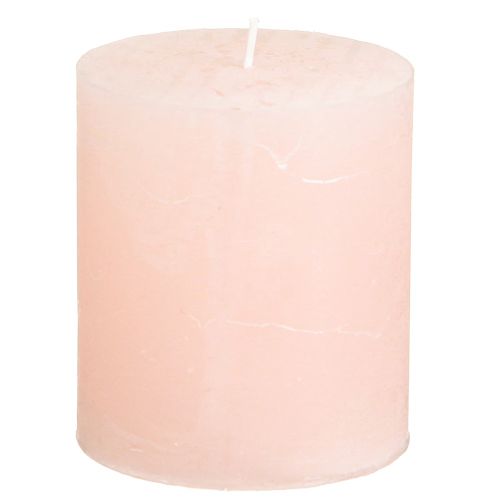Velas sólidas rosa pilar velas rosa claro 70×80mm 4 un