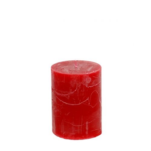 Itens Velas de cor sólida vermelha 60x80mm 4pcs