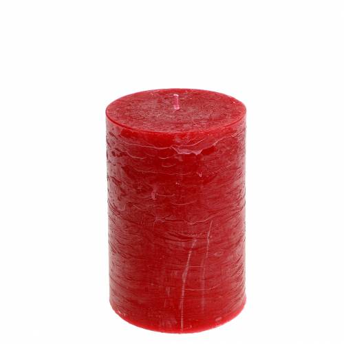 Velas de cor sólida vermelhas 70x120mm 4 unidades