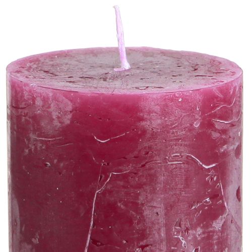 Floristik24 Velas de cor sólida velas pilar Berry 60x100mm 4 un