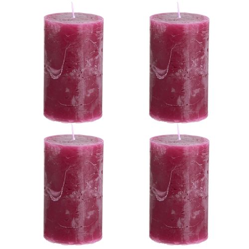 Itens Velas de cor sólida velas pilar Berry 60x100mm 4 un