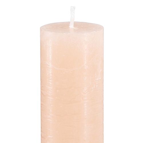 Floristik24 Velas de cor sólida velas de mesa damasco 34x240mm 4 un